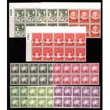 Grønland. Lot med 8 forskellige 10-blokke. Postfrisk.